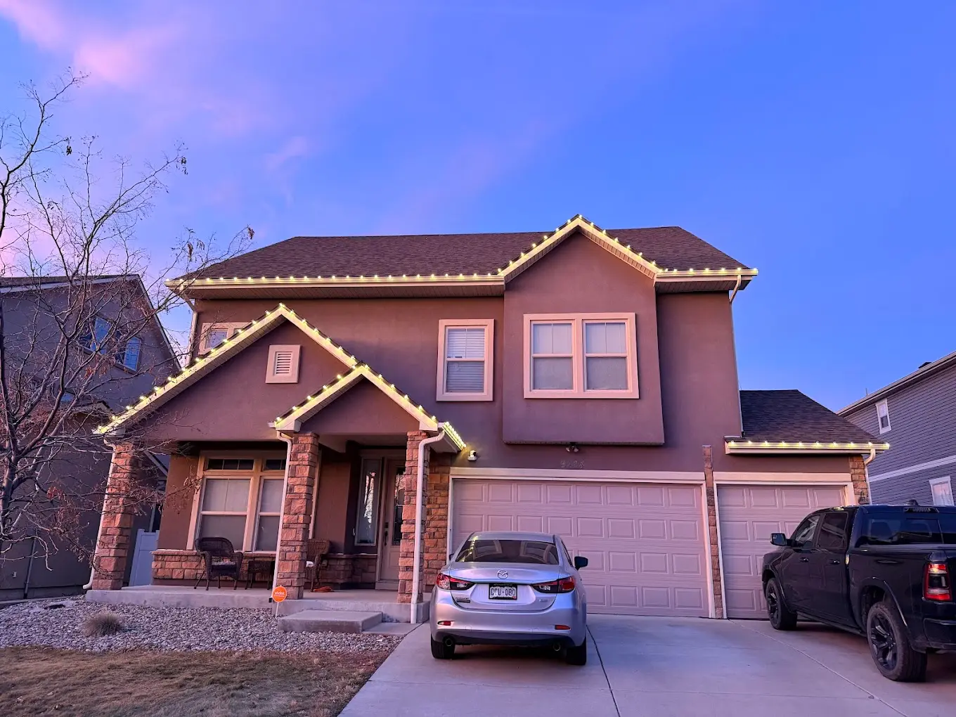 Front Range portfolio: a home before professional Christmas light installation