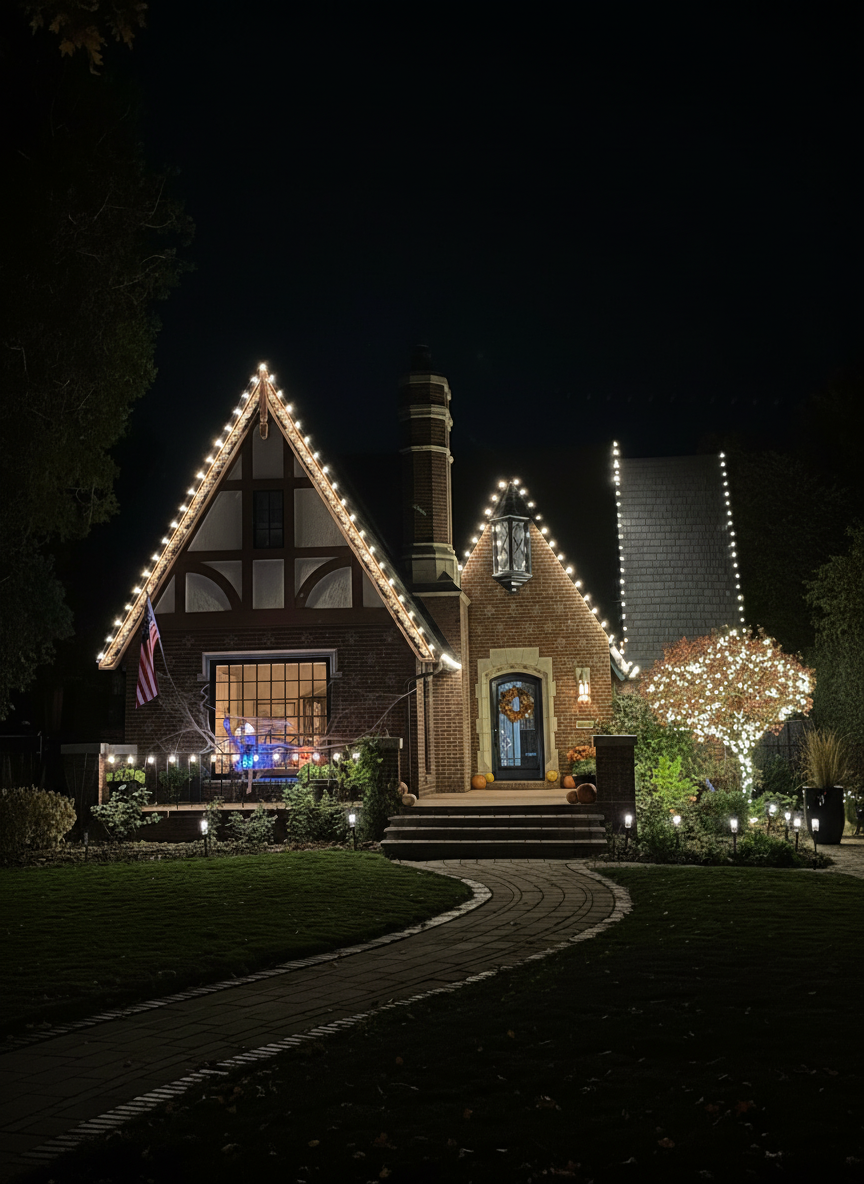 Premium Christmas light installation from our Front Range portfolio
